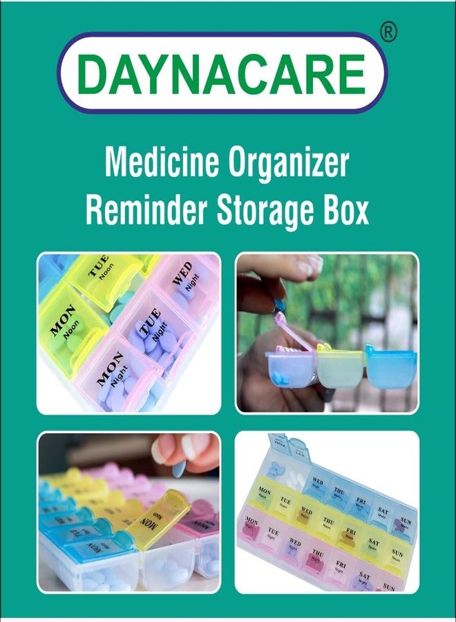 DAYNACARE Weekly Pill Organizer - 21-Day Pill Planner, 7 Days X 3 Times a Day Medication Reminder Box for Pills, Vitamins & Medication | Travel-Friendly Plastic Pill Box - Image 2